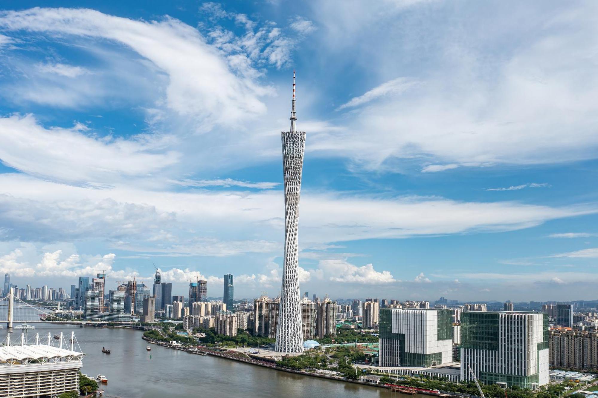 Yun Jin City View Hotel - Guangzhou Taikoo Hui Zhujiang New Town Tianhe Sports Center المظهر الخارجي الصورة