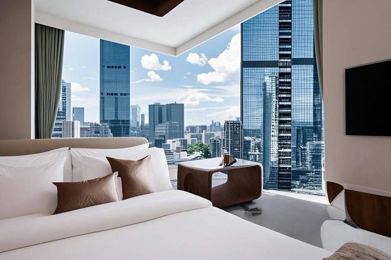 Yun Jin City View Hotel - Guangzhou Taikoo Hui Zhujiang New Town Tianhe Sports Center المظهر الخارجي الصورة